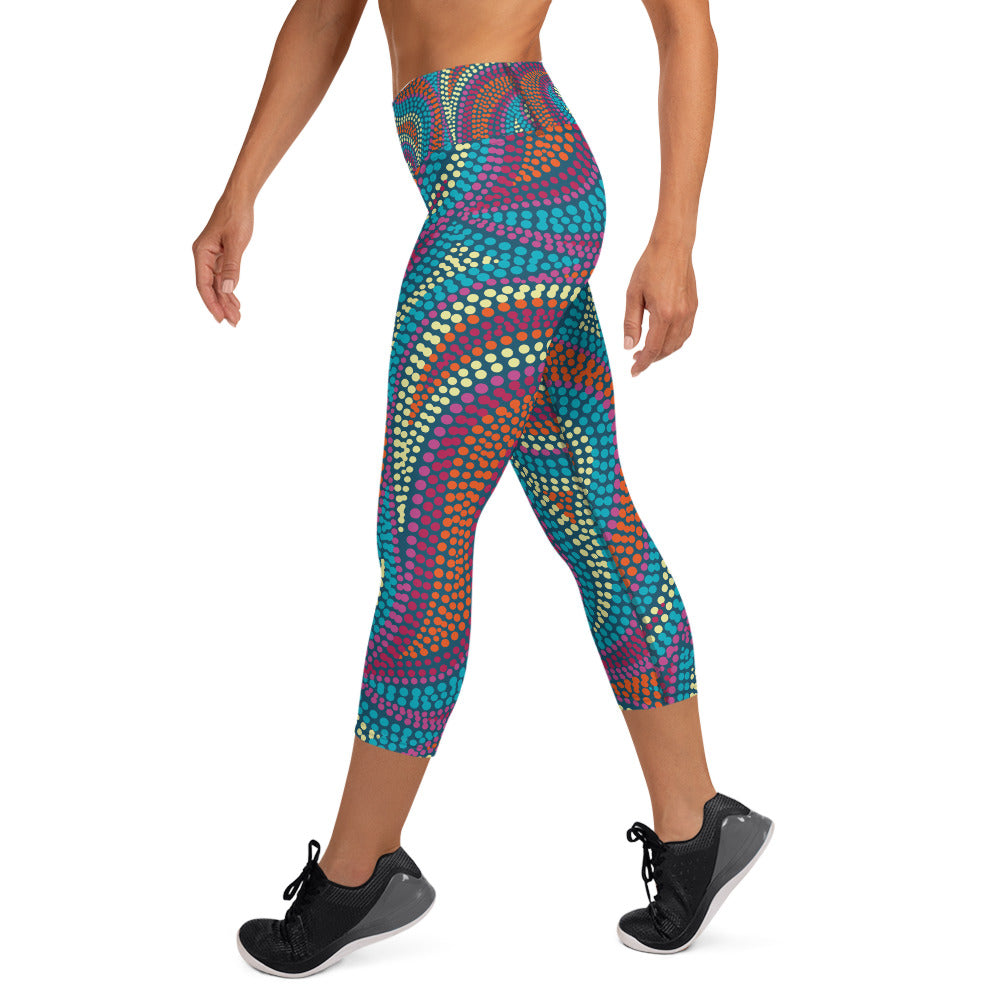 Paisley Paradise Yoga Capri Leggings
